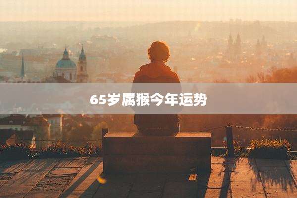 65岁属猴今年运势