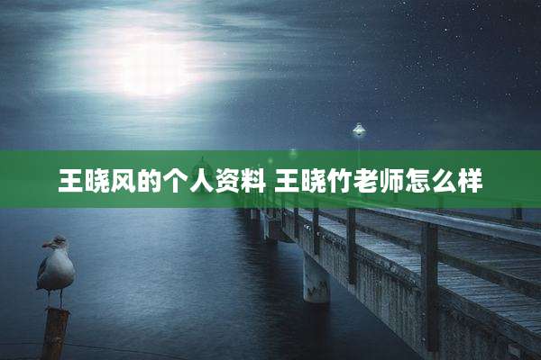 王晓风的个人资料 王晓竹老师怎么样