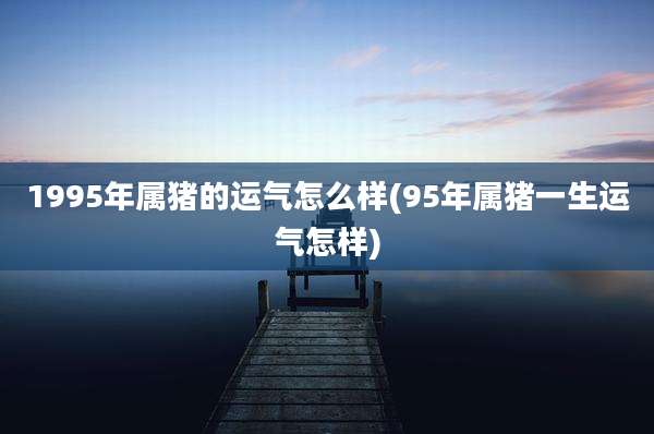 1995年属猪的运气怎么样(95年属猪一生运气怎样)