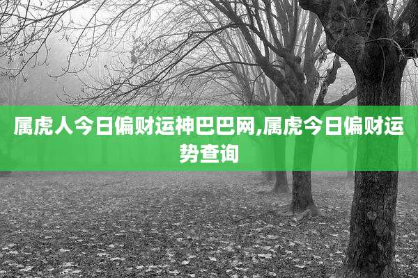属虎人今日偏财运神巴巴网,属虎今日偏财运势查询