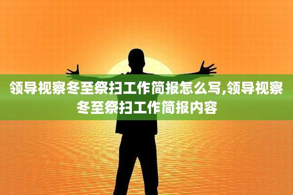 领导视察冬至祭扫工作简报怎么写,领导视察冬至祭扫工作简报内容