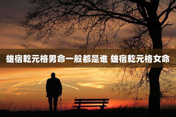 雄宿乾元格男命一般都是谁 雄宿乾元格女命