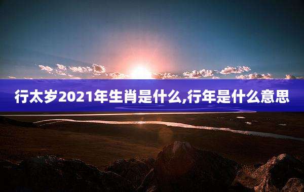 行太岁2021年生肖是什么,行年是什么意思