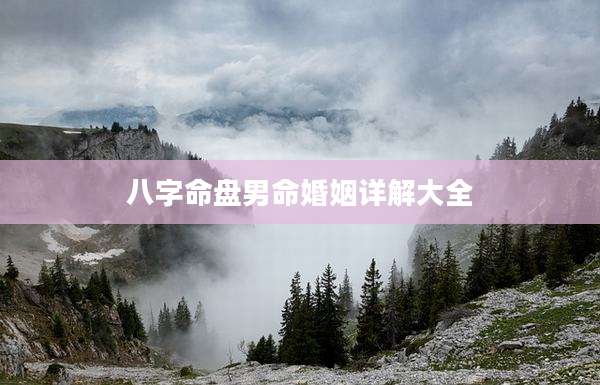 八字命盘男命婚姻详解大全