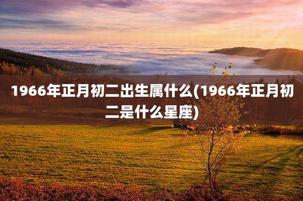 1966年正月初二出生属什么(1966年正月初二是什么星座)
