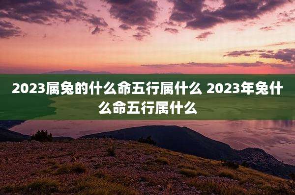 2023属兔的什么命五行属什么 2023年兔什么命五行属什么