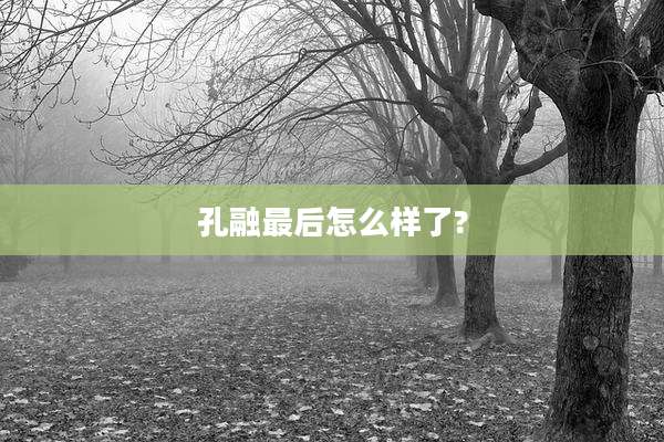 孔融最后怎么样了?