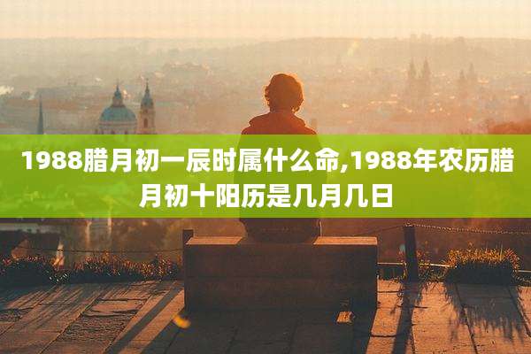 1988腊月初一辰时属什么命,1988年农历腊月初十阳历是几月几日
