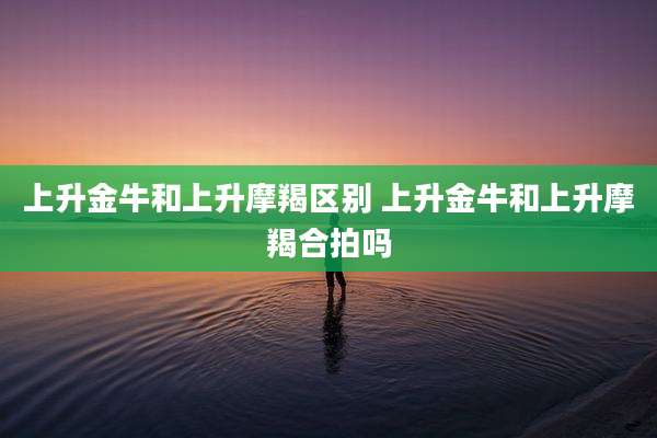 上升金牛和上升摩羯区别 上升金牛和上升摩羯合拍吗