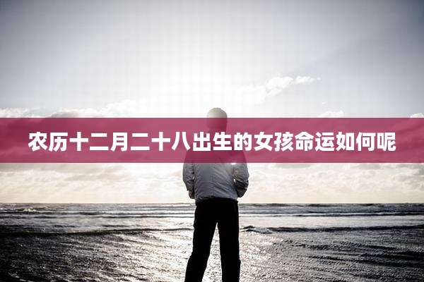 农历十二月二十八出生的女孩命运如何呢