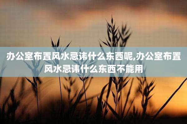 办公室布置风水忌讳什么东西呢,办公室布置风水忌讳什么东西不能用