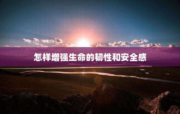 怎样增强生命的韧性和安全感