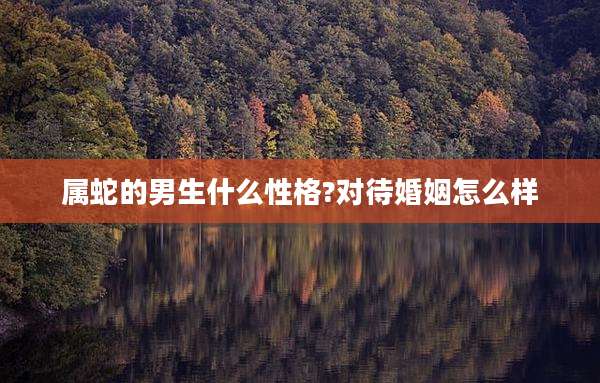 属蛇的男生什么性格?对待婚姻怎么样