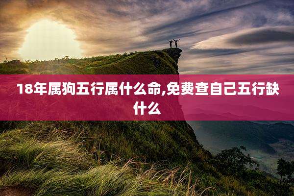 18年属狗五行属什么命,免费查自己五行缺什么