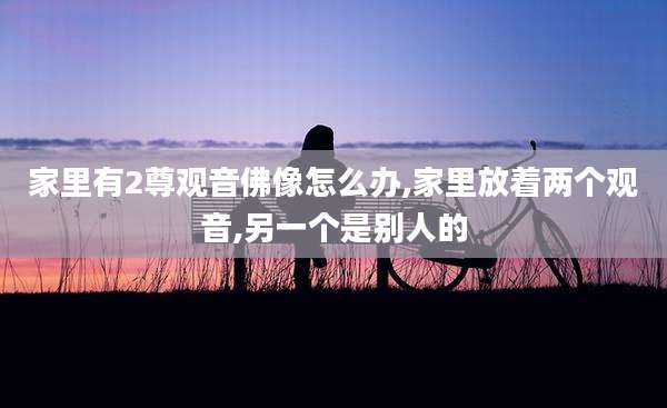 家里有2尊观音佛像怎么办,家里放着两个观音,另一个是别人的