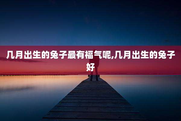 几月出生的兔子最有福气呢,几月出生的兔子好