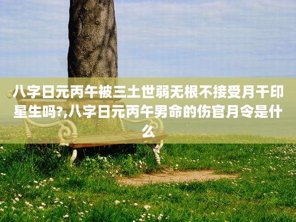 八字日元丙午被三土世弱无根不接受月干印星生吗?,八字日元丙午男命的伤官月令是什么