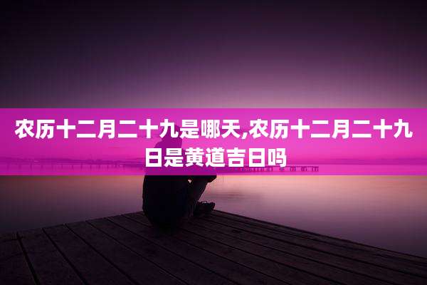 农历十二月二十九是哪天,农历十二月二十九日是黄道吉日吗
