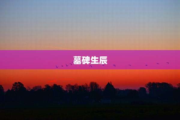 墓碑生辰