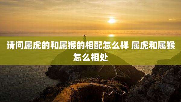 请问属虎的和属猴的相配怎么样 属虎和属猴怎么相处