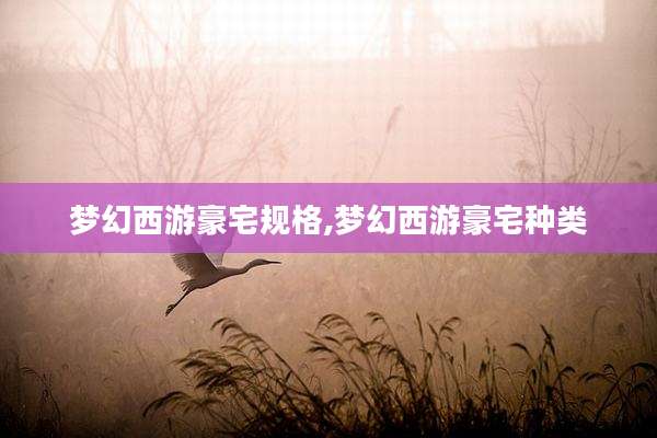 梦幻西游豪宅规格,梦幻西游豪宅种类