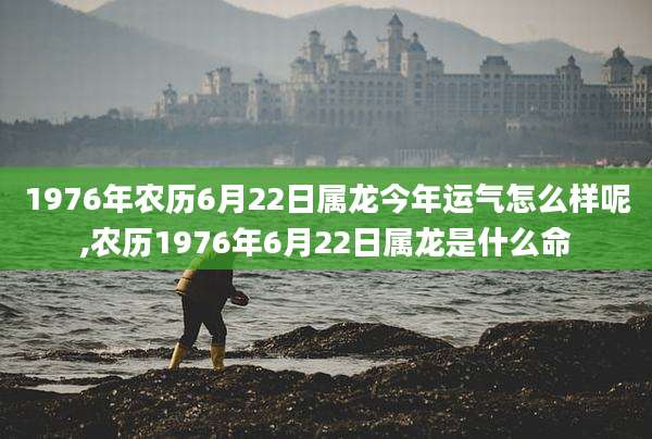 1976年农历6月22日属龙今年运气怎么样呢,农历1976年6月22日属龙是什么命