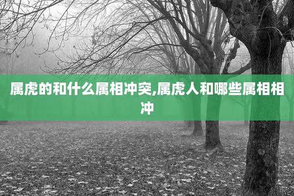 属虎的和什么属相冲突,属虎人和哪些属相相冲