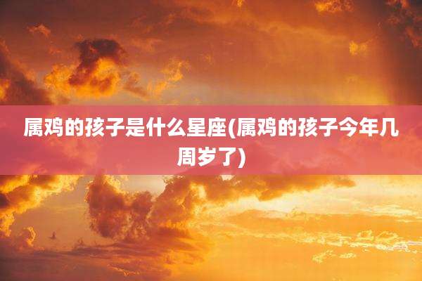 属鸡的孩子是什么星座(属鸡的孩子今年几周岁了)