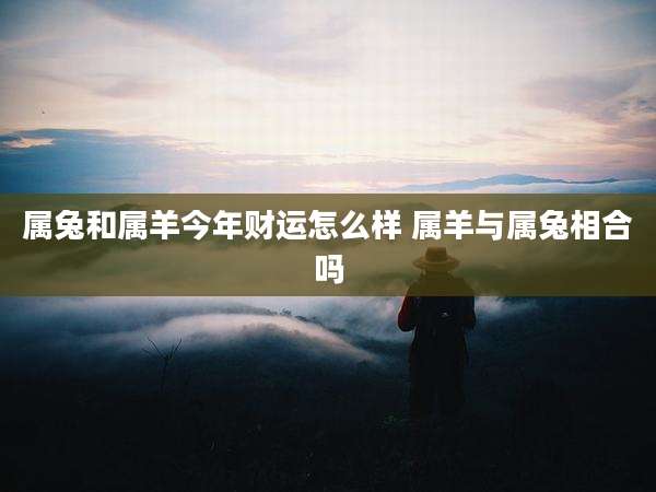 属兔和属羊今年财运怎么样 属羊与属兔相合吗