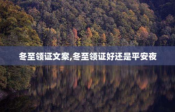 冬至领证文案,冬至领证好还是平安夜