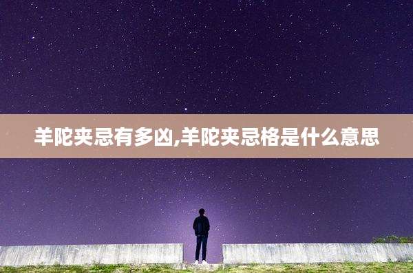 羊陀夹忌有多凶,羊陀夹忌格是什么意思