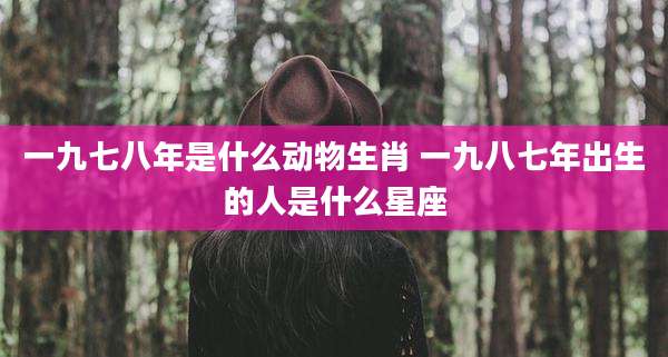 一九七八年是什么动物生肖 一九八七年出生的人是什么星座