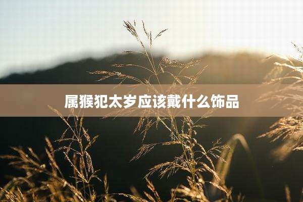 属猴犯太岁应该戴什么饰品