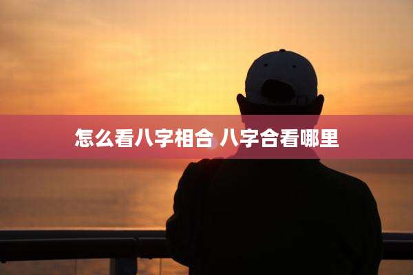 怎么看八字相合 八字合看哪里