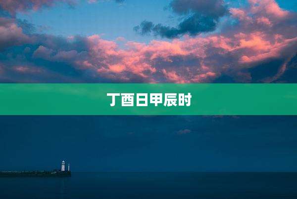 丁酉日甲辰时