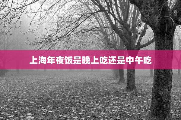 上海年夜饭是晚上吃还是中午吃
