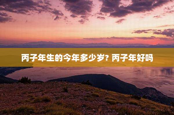 丙子年生的今年多少岁? 丙子年好吗