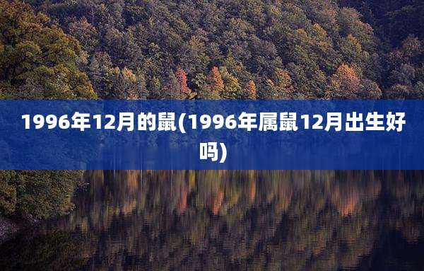 1996年12月的鼠(1996年属鼠12月出生好吗)