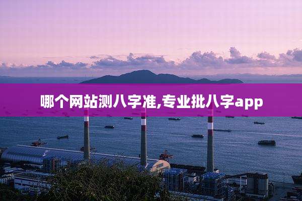 哪个网站测八字准,专业批八字app