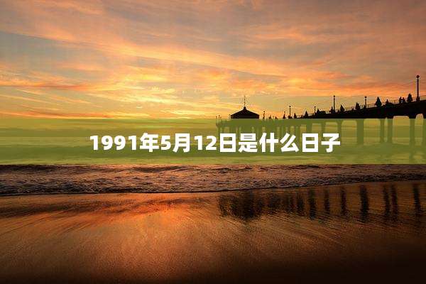 1991年5月12日是什么日子