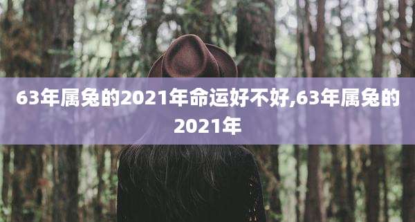 63年属兔的2021年命运好不好,63年属兔的2021年
