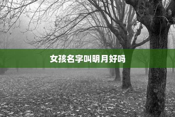 女孩名字叫明月好吗