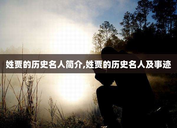 姓贾的历史名人简介,姓贾的历史名人及事迹
