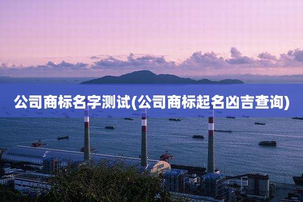 公司商标名字测试(公司商标起名凶吉查询)