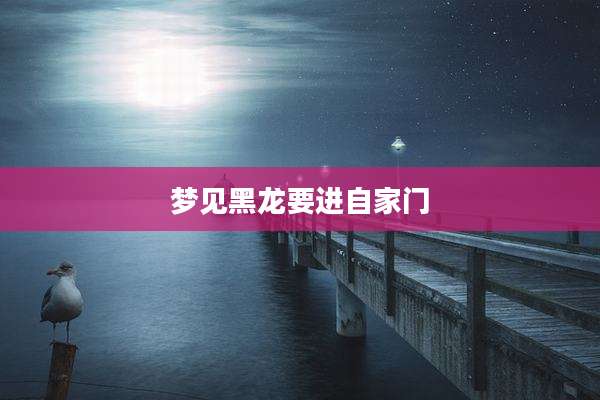 梦见黑龙要进自家门