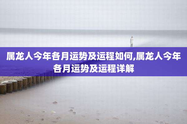 属龙人今年各月运势及运程如何,属龙人今年各月运势及运程详解
