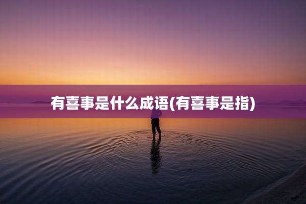 有喜事是什么成语(有喜事是指)