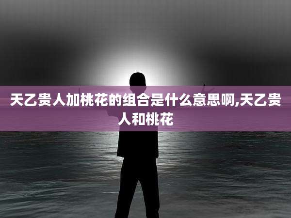 天乙贵人加桃花的组合是什么意思啊,天乙贵人和桃花