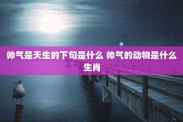 帅气是天生的下句是什么 帅气的动物是什么生肖
