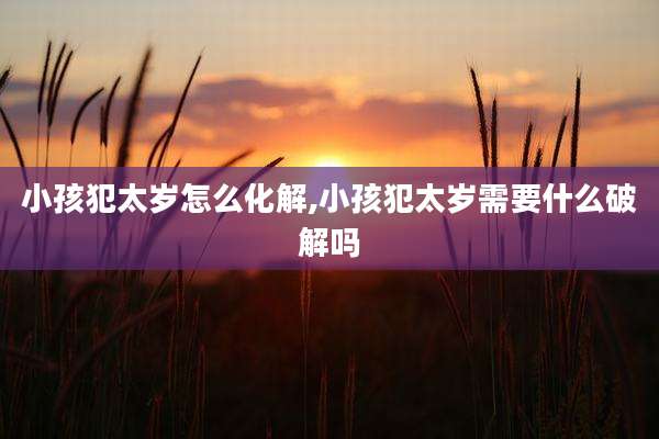 小孩犯太岁怎么化解,小孩犯太岁需要什么破解吗